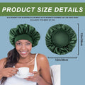 4PCS Silk Bonnet for Sleeping - Hair Satin Bonnets for Black Women Men,Wrap Cap for Curly Hair,Elastic Wide Band Bonnet Shower Cap for Sleeping