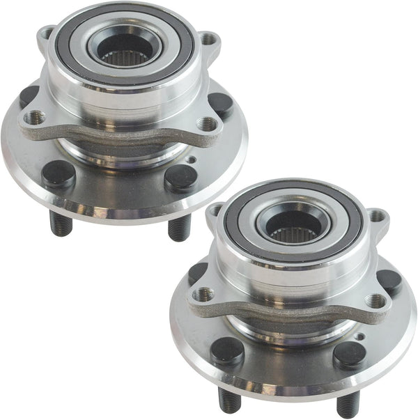 TRQ Front Left and Right Wheel Bearing and Hub Assembly Set 2 Piece Compatible with 2011-2017 Honda Odyssey BHA53813