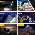 Headlamp Rechargeable 2PCS, 230° Wide Beam Head Lamp LED with Motion Sensor for Adults - Camping Accessories Gear, Waterproof Head Light