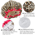 4 Pcs Shower Cap for Women Double Waterproof Layers Reusable Elastic 4 Count (Pack of 1)