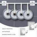 Self Adhesive No Drill Adjustable Curtain Rod Holder Hooks Brackets | Nail Free,No Drilling,Non Screw,Stick on Renter Friendly Hanger for Bathroom