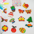 GWAHSA 30Pcs DIY Wooden Magnets, Glow in the Dark Wooden Art Craft Supplies Painting Kit for Kids Activities Party Favors for Boys Girls Ages 4-8