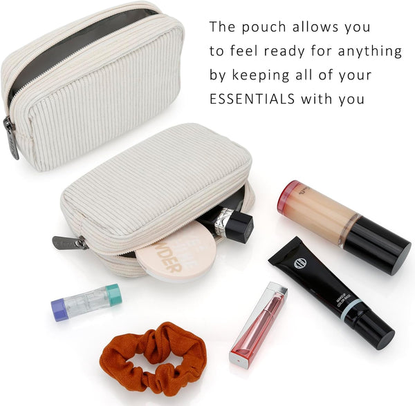 E-Tree Cute Small Makeup Bag,Cosmetic Toiletry Make up Little Items Pouch for Purse,Zipper Mini Tech Charger Cable Electronic Organizer
