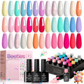 Beetles Gel Nail Polish Set With Base & Matte Top Coat Pastel Gel Polish | 20 Color Pastel Shades Featuring Pink Blue Purple Green Yellow Nude