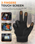 KUMGIM Tactical Motorcycle Gloves with Knuckle Protection Touchscreen Black X-Large