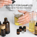Beauticom 2ML Clear Glass Vial 12 Pieces with Orifice Reducer and Dropper Top