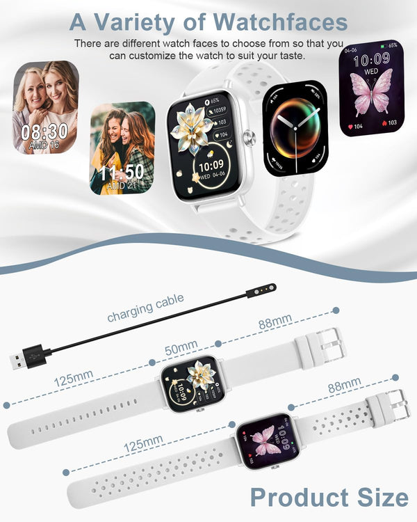 Smart Watches for Women Men [Make/Answer Calls/Ai Voice/Female Health] Android Phones Iphone Compatible, 1.83Ã¢ÂÂFitness Tracker Watch for Women