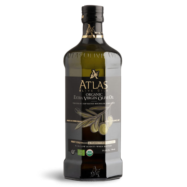 Atlas 750 Ml Organic Cold Press Extra Virgin Olive Oil with Polyphenol Rich from Morocco | Newly Harvested Unprocessed f