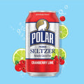 Polar Seltzer Water Cranberry Lime, 12 Fl Oz Cans, 18 Pack