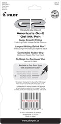 Pilot G2 Premium Gel Roller Pens, Fine Point 0.7 mm, Blue Ink Pens Fine Point, Pack of 5 - Ideal for School, Journaling, and Office Writing