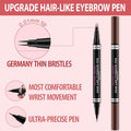 Eyebrow Pencil, 2-in-1 Waterproof Eyebrow Pen, with 2 Tip Microblading Eyebrow Pencil and Ultra-Precise Brow Pencil, with Eyebrow Brush, Eyebrow