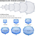 JIGUOOR Silicone Stretch Lids, 12 Pack Reusable Silicone Lids, Durable Food Storage Silicone Covers for Bowl, 6 Sizes to Meet Most Containers to