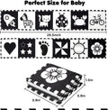 URMYWO Black and White Baby Toys, Tummy Time High Contrast Newborn Toys 0-3 Months, Soft Baby Book, Visual Stimulation Montessori Sensory Infant