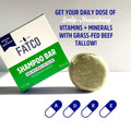 FATCO Shampoo Bar | Tallow-Based | Rosemary + Mint | Nourishing + Moisturizing | Great for All Hair Types | Zero Waste 2.7 oz