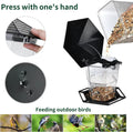 Jealoeur Bird Feeders for Outdoors Hanging Bird Feeder Wild Birds Seed, Black 1 Black