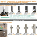 4 Inch Caster Wheels 2000Lbs, Threaded Stem Casters Set of 4 Heavy Duty, 1/2"-13 x 1 (Screw Diameter 1/2", Stem Length 1"), Safety Dual Locking