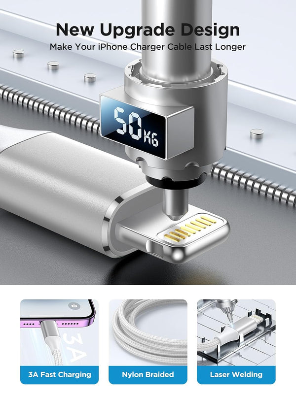 iPhone Charger [Apple MFi Certified] 6FT iPhone Charger Cord Fast Charging USB to Lightning Cable Braided USB Phone Cable Cord Compatible with