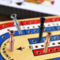 48 Pcs Metal Cribbage Pegs Cribbage Board Pegs Metal Nails Fit 1/8 Holes Toy Game Accessories with Drawstring Storage Pouch for Cribbage