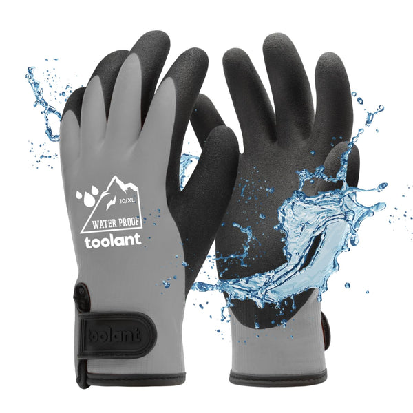 toolant 100% Waterproof Gloves for Men and Women, Winter Work Gloves for Cold Weather, Touchsreen, Thermal Gloves for Freezer Work, Fishing and
