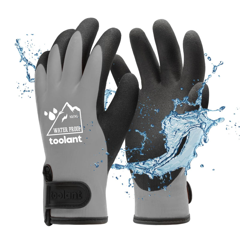 toolant 100% Waterproof Gloves for Men and Women, Winter Work Gloves for Cold Weather, Touchsreen, Thermal Gloves for Freezer Work, Fishing and