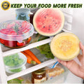 JIGUOOR Silicone Stretch Lids, 12 Pack Reusable Silicone Lids, Durable Food Storage Silicone Covers for Bowl, 6 Sizes to Meet Most Containers to