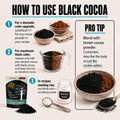 Black Cocoa Powder for Baking - Unsweetened, Extra Dark, 1 Lb | The Cocoa Trader - Dutch Processed, Alkalized - Natural Jet Black Food Coloring