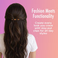 Goody Stay Tight Hair Barrettes, 4 Ct, Mock Tort, SlideProof Flat Clips, Comfortable & Versatile Styling Accessories for Women, Men, Boys & Girls,