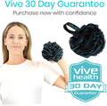 Vive Loofah Sponge Replacement (4 Pk) Shower & Bath Pouf Scrubber for Back & Body Exfoliation, Works with Vive Interchangeable Loofa Handle Long
