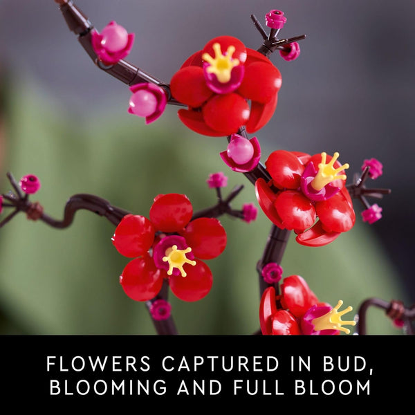 LEGO Botanicals Plum Blossom Building Sets for Adults - Artificial Flower for Dinner Table Centerpiece, Living Room Home Decor, Ages 18+ - DIY
