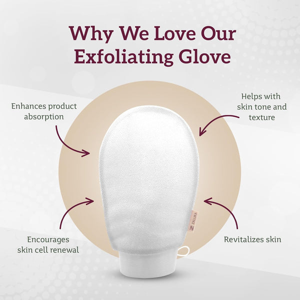 Exfoliating Glove - Skin Exfoliating Body Scrubber for Shower & Bath - 100% Viscose Plant Fibers - Deep Exfoliating Mitt & Scrubber for Women &