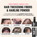BOLDIFY Hair Fibers - Fill In Thinning and Fine Hair for an Instantly Fuller, Thicker Look - 14 Shades for Women & Men (Black, 12g) 12g Black