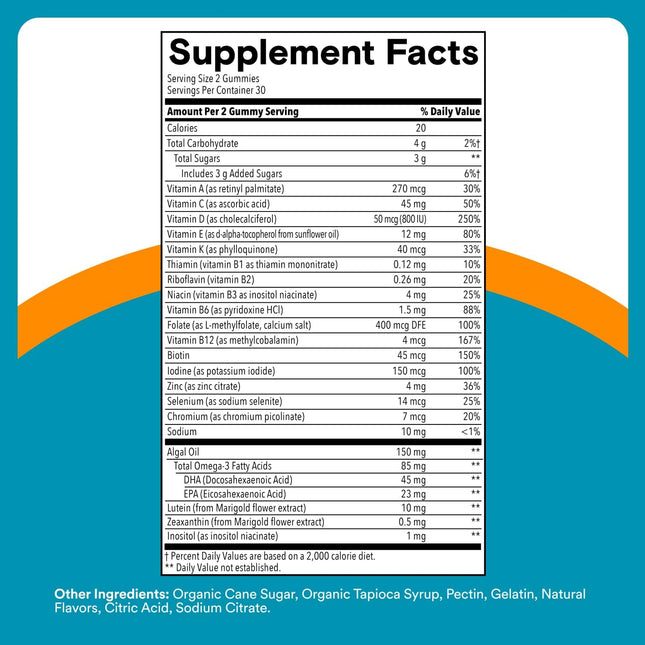 Smartypants Teen Guy Multivitamin Gummies - Improved Formula: Omega 3 (DHA/EPA),