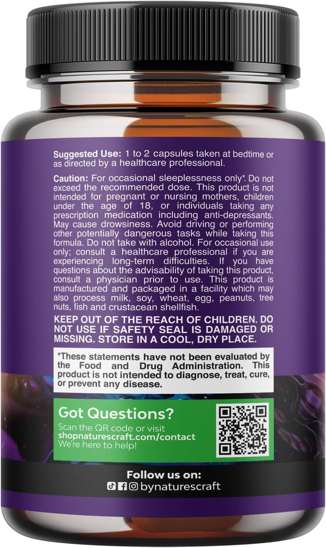 Natural Refreshing Sleep Formula - Supports Healthy Rest - Non Addictive Supplem