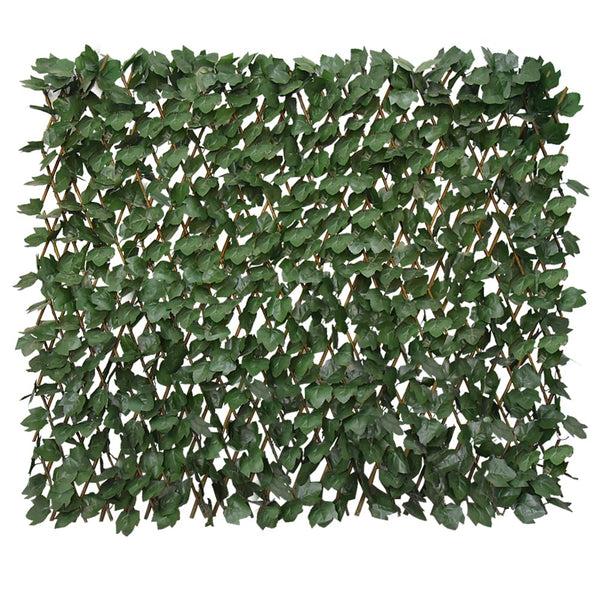Expandable Fence Privacy Screen for Balcony Patio Outdoor,Decorative Faux Ivy Fencing Panel,Artificial Hedges (Single Sided Leaves)…… 1 Dark Green