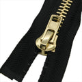 Leekayer Separating Metal Jacket Zipper 0 24 Inch Brass Zipper Heavy Duty Metal Zippers for Jackets, Sewing Coats Crafts (24" Brass