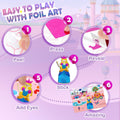 URMYWO Fun Foil Art Craft Supplies Kits, Princess Arts and Crafts for Kids Ages 4-8, No Mess DIY Creative Activity Sticker & Coloring Books,