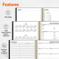 SUNEE 2025-2026 Appointment Book, Quarter-Hourly, Weekly & Monthly - from July 2025 to June 2026, 8.5"X11" Academic Planner, Flexible Cover, Note