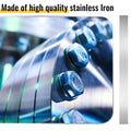 Blulu 24 Pcs 304 Stainless Steel Strips Metal Shim Stock Assortment 1" Width x 12" Length 8 Thickness Sizes Thin Metal Shims for Kitchen Trim Gap