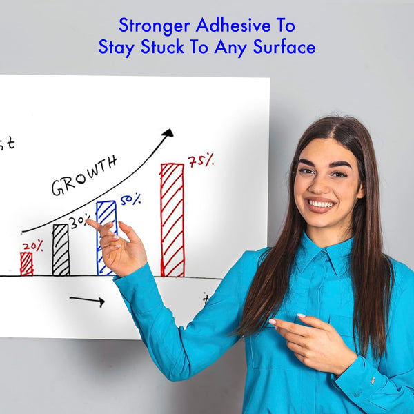 Kassa Reusable & Removable White Board Wallpaper | 1.4Ft X 8Ft Self Adhesive Dry Erase Contact Paper | 3 Markers & Eraser Cloth Included | for