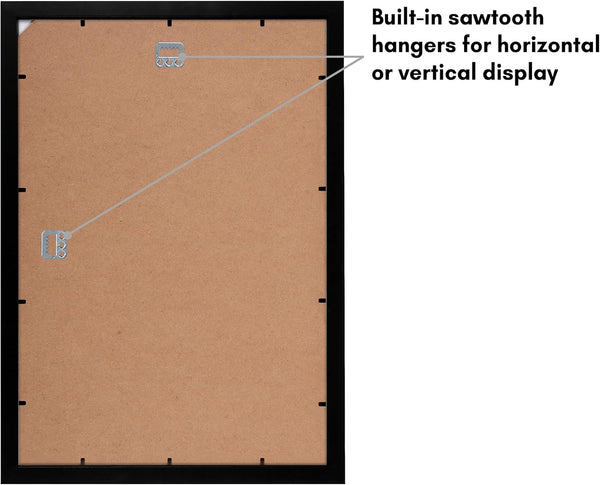 Americanflat 13x19 Picture Frame with Shatter-Resistant Glass - Signature Collection - Gallery-Style Frames Made of Engineered Wood - Photo Frame