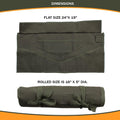 Wrench Tool Roll Organizer, 26 Pocket Roll Up Pouch, Olive Drab Duck Canvas | Handcrafted Heavy Duty Canvas, Metric SAE Compatible, Secure Roll Up