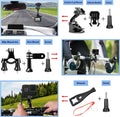 HONGDAK Action Camera Accessories Kit for GoPro Hero 13 12 11 10 9 Black, Waterproof Housing+Silicone Case+ Adjustable Arm+Head Chest Wrist