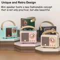Retro Bluetooth Speaker, Portable Wireless Speaker with Crystal Clear Stereo Sound Rich Bass, Best Birthday Gifts Ideas for Women Teenage (Pink)