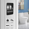 Self-Adhesive Business Restroom Sign,Ada Compliant Braille Unisex Bathroom Sign,Public Restroom Sign,Size: 9" X 6"(Unisex Handicap).