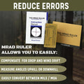 Mrad Slide Rule Calculator to Use with Dope Book, Dope Card Chart - Ballistic Calculator for Scope and Rifle Long Range Shooting, Hunting and
