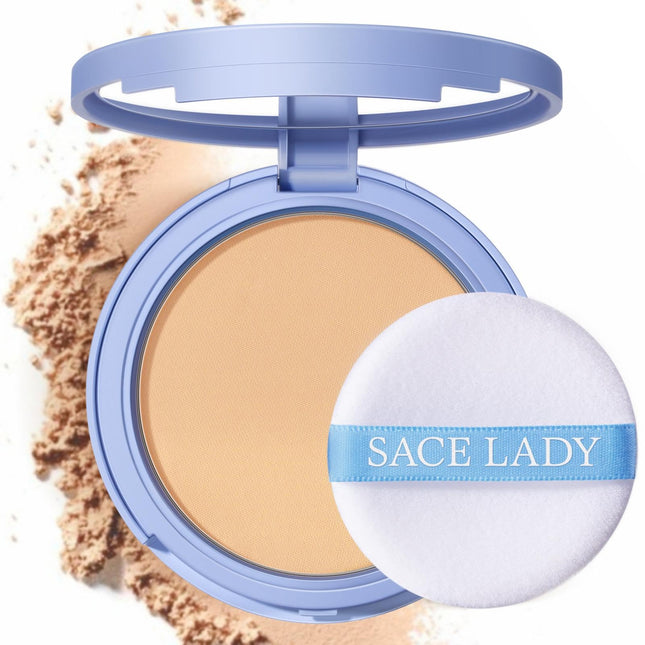 SACE LADY Face Powder Waterproof Sets Makeup, Controls Shine, Smooth Fine Lines for Flawless Lightweight Finish, Long La