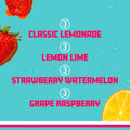Sparkling Ice Blue Variety Pack, Zero Sugar Sparkling Water, with Vitamins and Antioxidants, 17 fl oz, 12 count (Classic Lemonade, Strawberry