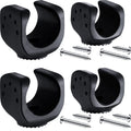 Jetec 4 Pieces Flashlight Mounting Brackets with Screws Versatile Clip Mount for LED Flashlights and Similar Things, Bicycle Car Truck Accessories