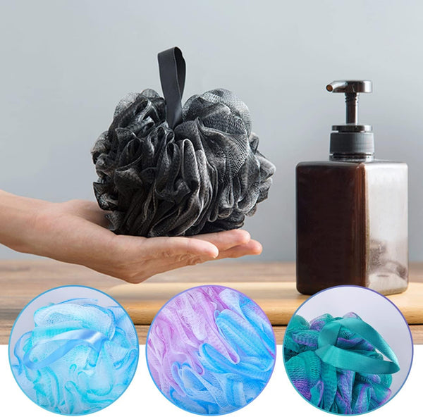 10 Pcs Shower Loofahs,Bath Shower Loofah Sponge,Exfoliating Shower Pouf Balls for Women,Men,Body Wash Bathroom,Exfoliate with Beauty Bathing