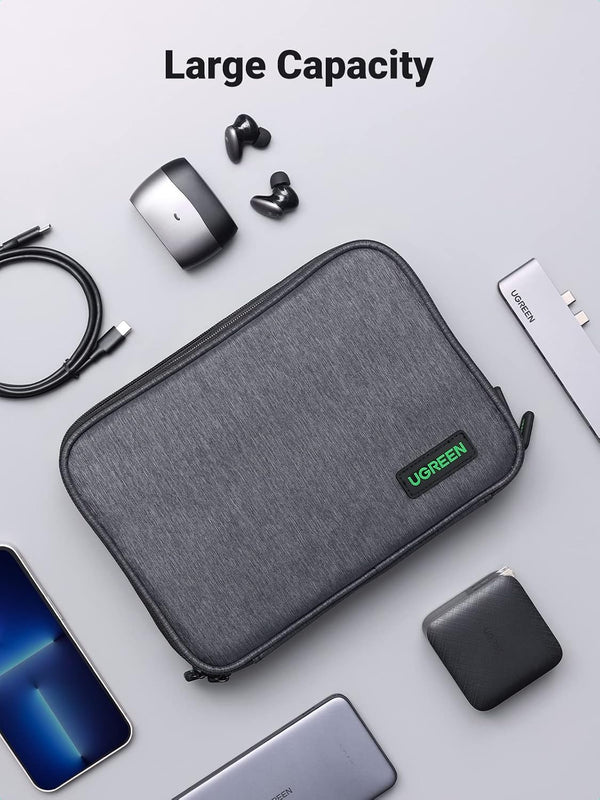 UGREEN Electronic Organizer Travel Cable Organizer Storage Bag for Data Cables, USB C Charger, SD Card, Hard Drive, Charging Cord, Mouse, Power